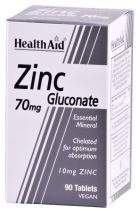 Gluconato de zinco 90Comp. Health Aid