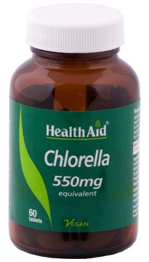 Chlorella 550 mg derivado de ervas selvagens 60 comprimidos