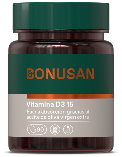 Bonusan Vitamina D3 15 mcg 90 C&aacute;psulas
