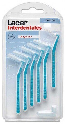 Lacer escova c&ocirc;nica cil&iacute;ndrica angular interdental 6 unidades