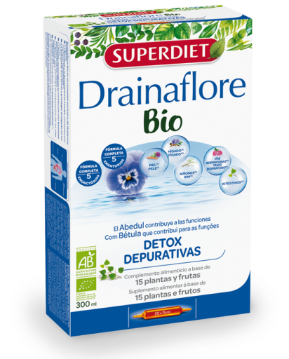 Superdiet Drainaflore 20 Ampolas