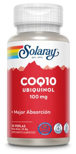 Solaray Coenzima Q10 (Ubiquinol) 100 mg, 30 c&aacute;psulas