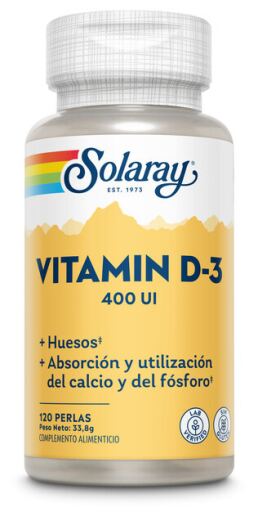 Solaray Vitamina D 400UI 120 C&aacute;psulas
