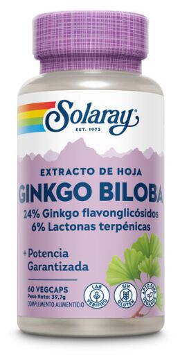 Solaray Ginkgo Biloba 60 mg 60 C&aacute;psulas
