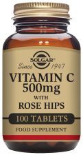 Vitamina C 500 mg Rose Hips 100 comprimidos