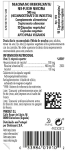 Niacina Anti-Rubor 500 mg 50 Cápsulas