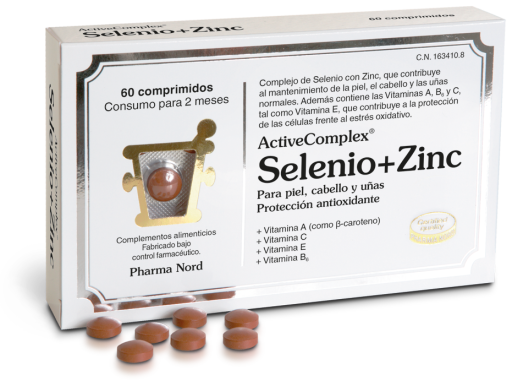Pharma Nord Activecomplex Sel&ecirc;nio+Zinco 60 comprimidos.