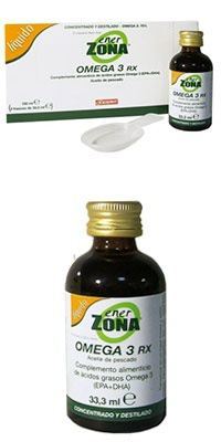 Ener Zona Frascos de &ocirc;mega 3 Rx 33ml. Zona de Energia