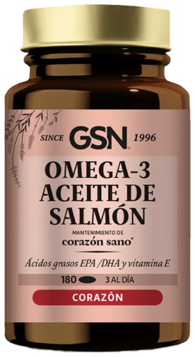 GSN Salm&atilde;o+&Ocirc;mega 3+Vit.e 180 P&eacute;rolas 500 mg.