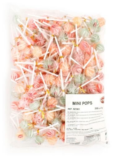 MINI POPS SORTIDOS 200 unidades x 5 gr