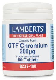 Lamberts Chromium GTF 200 g como Picolinato 100 C&aacute;psulas