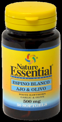 Nature Essential Hawthorn Alho + Olive + 500 Mg. 50 P&eacute;rolas