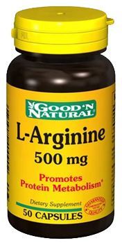 L-Arginina 500 mg. 50 cápsulas