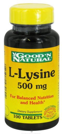 L-lisina 500 Mg. 100 Comprimidos