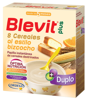 Papilla Plus 8 Cereals Duplo com Sponge Cake e Laranja
