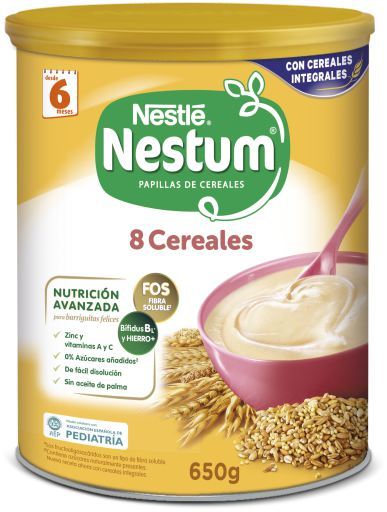 Papa de aveia Nestum 8 Cereais 6+ 650 gr