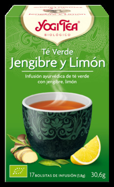 Yogi Tea Ch&aacute; Verde Gengibre e Lim&atilde;o 17 Sach&ecirc;s Bio