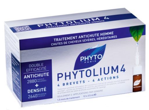Phytolium 4 Tratamento Anti-Queda de Cabelo para Homens 12 x 3,5 ml
