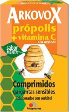 Arkovox Pr&oacute;polis + Vit C 20 Comprimidos Menta