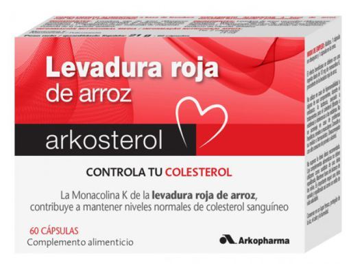 Arroz de fermento vermelho Arkosterol 60 c&aacute;psulas