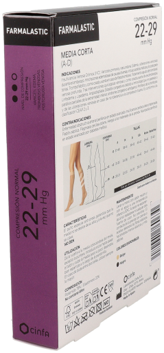 Cinfa Farmalastic Meias Curtas 140 Preto Queen Plus