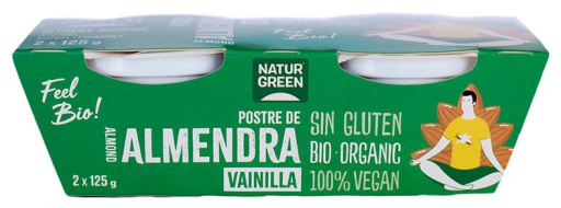 Naturgreen Sobremesa de am&ecirc;ndoa e baunilha Bio 2 x 125 g