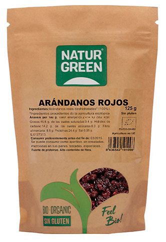 Naturgreen Cranberries vermelhas secas