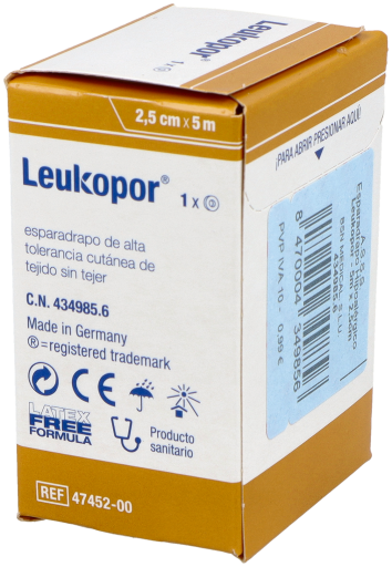 Fita adesiva Leukopor 2,5cm x 5m