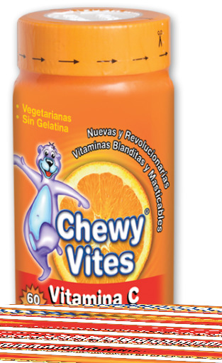 Frasco de vitamina C 60U