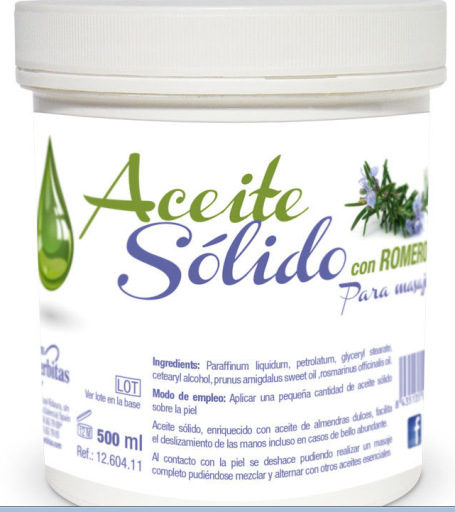&Oacute;leo S&oacute;lido Com Alecrim 500 ml