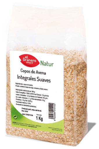 Flocos de aveia integral macios 1 quilo