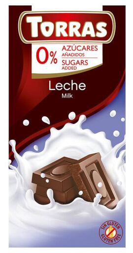 Chocolate ao leite sem açúcar 75 gr