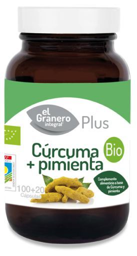 Pimenta cúrcuma 100+20 cápsulas