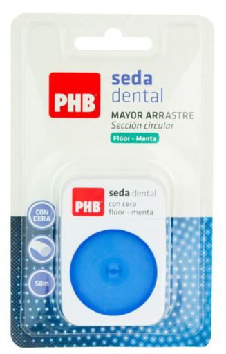 Fio dental com cera, fl&uacute;or e hortel&atilde;