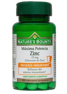 Comprimidos revestidos de zinco 25 mg 100