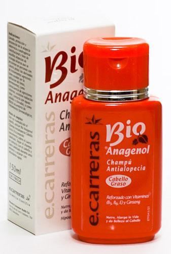 Carreras Bio Anagenol shampoo anti-queda para cabelos oleosos