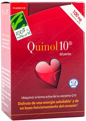 100% Natural Quinol 10 Ubiquinol 100 mg 60 C&aacute;psulas
