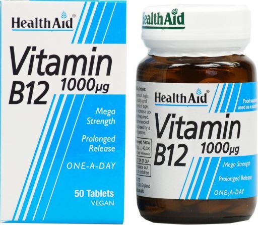 Suplemento diário de vitamina B12 em cápsulas