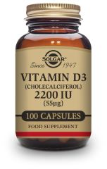 Vitamina D3 2200 UI (55 μg) (colecalciferol) 100 cápsulas