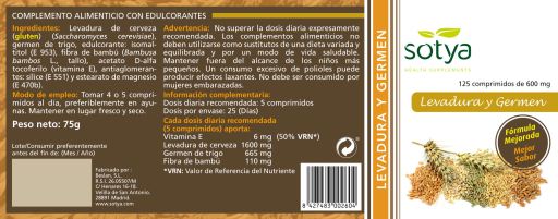 Sotya Levedura de cerveja e germe de trigo