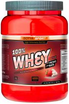 100% morango e soro cremoso