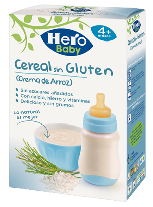 Creme de Papila Arroz Sem Gl&uacute;ten + 4 Meses 300 gr