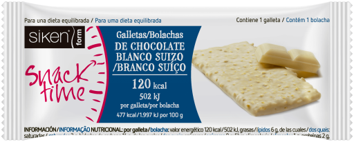 Siken Biscoito de Chocolate Branco Snack Time 25 gr