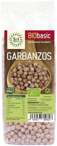 Sol Natural Gr&atilde;o de bico org&acirc;nico 500 gr