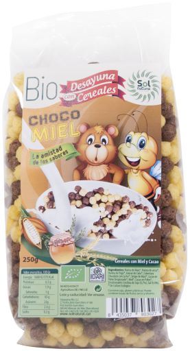 Bolas de Cereais Infantil Chocolate-Mel Bio 250 gr