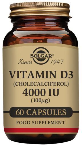Vitamina D3 UI 100 mcg Cápsulas vegetais