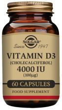 Vitamina D3 IU 100 mcg cápsulas vegetais