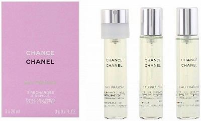 Chance Eau Fraiche Eau De Toilette Recarga 3X Vaporizador 20 ml