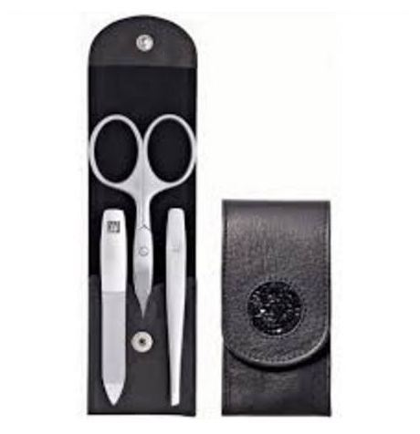 3 Estojo de bolso de couro preto Legitima