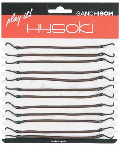 Borracha Com Gancho, (Cart&atilde;o 12 U) Castanho